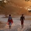 Khwai village, going home
