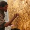 Sticking gold paper